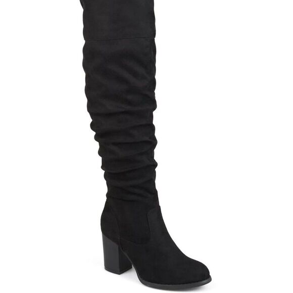 Journee Collection Women's Kaison Stacked Heel Over The Knee Boots, WC size 7 - Picture 1 of 6